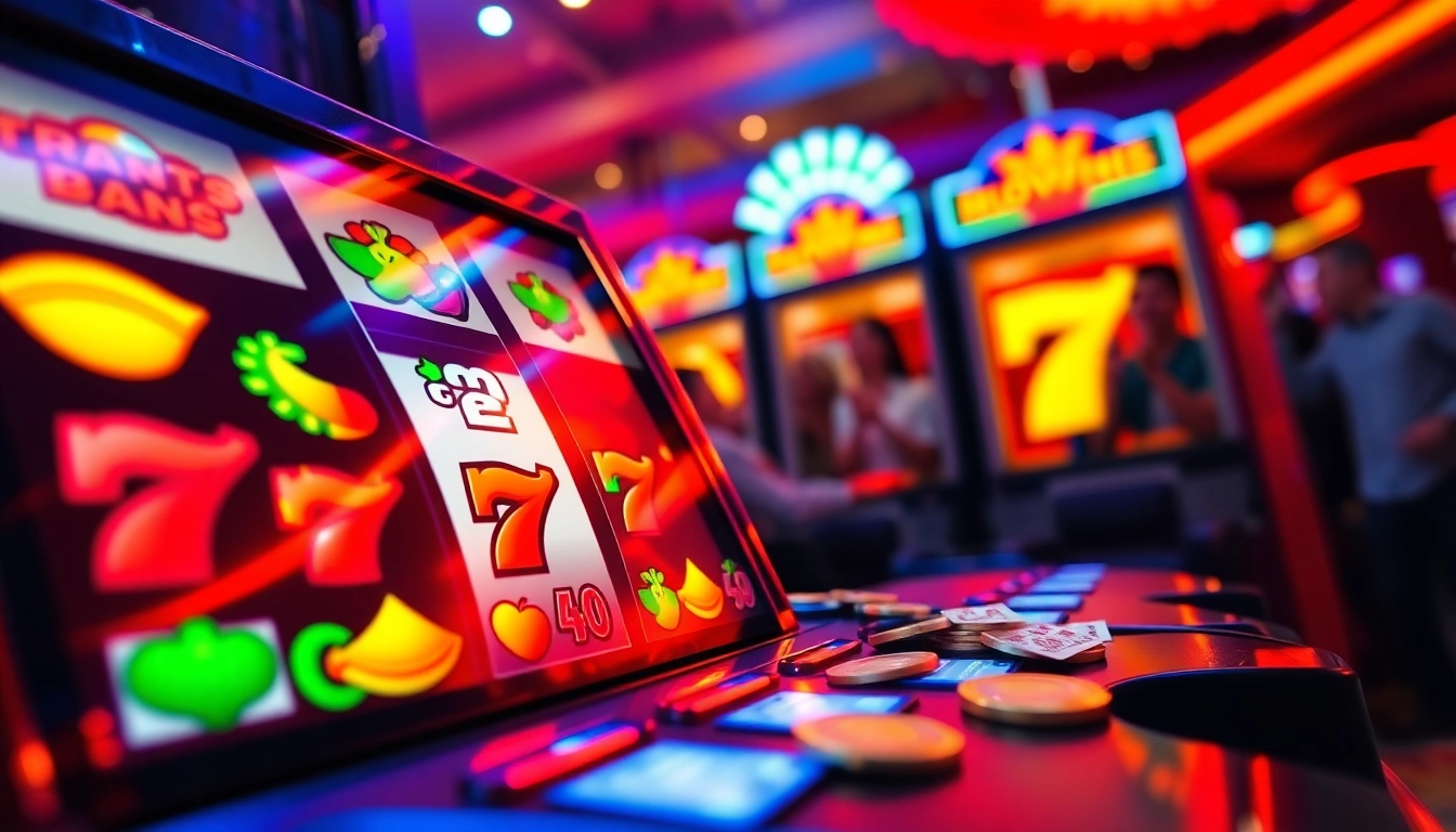 Menangkan Slot gampang menang di mesin slot yang berkilauan dan penuh warna.